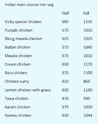 Vicky Chicken Hub menu 1