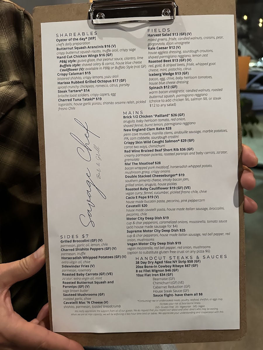 Here's their menu!