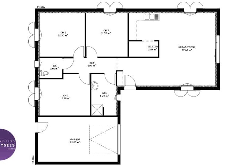  Vente Terrain + Maison - Terrain : 406m² - Maison : 91m² à Benon (17170) 