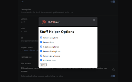 Stuff Helper