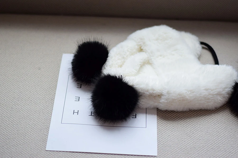 Title 10, Warme oorbescherming gebreide pluche bontbalhoe...