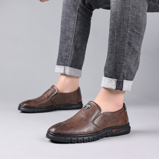 Title 7, New mens leather shoes, breathable and non-sli...