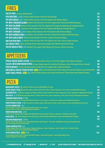 Poona Food Truck menu 