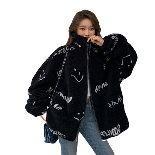 Title 2, Plush Thick Letters Loose Fashion Korean Style ...