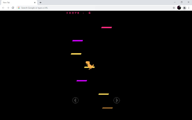 T Rex Doodle Jump Game chrome extension