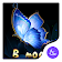 Blue Flower Butterfly   icon