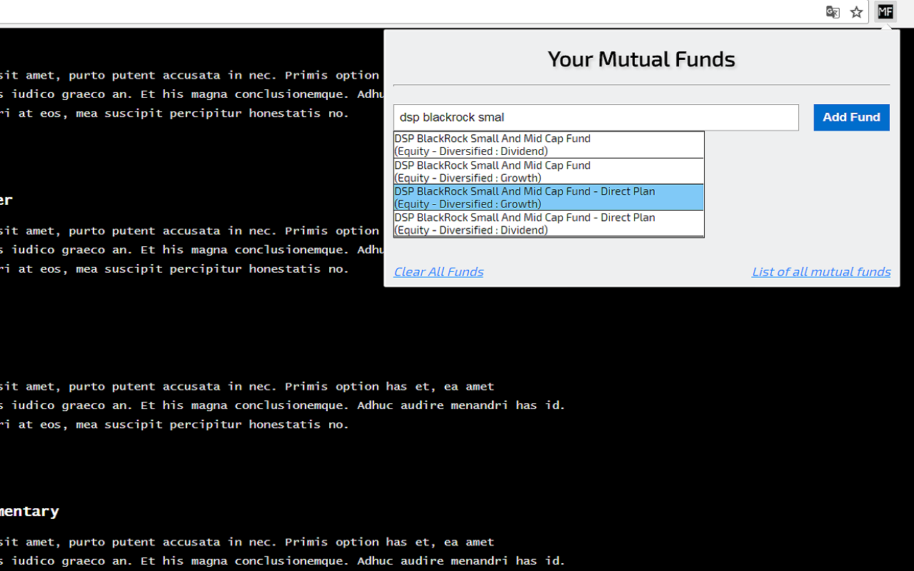 Mutual Funds Tracker Preview image 4