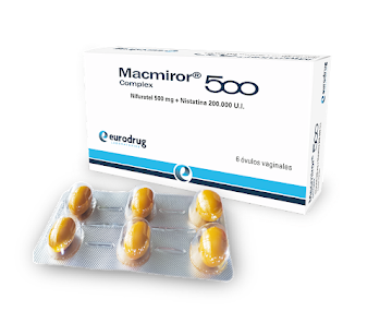 Macmiror Complex Nifuratel + Nistatina 500mg/20.000Ui Eurodrug Caja x 6 Óvulos  