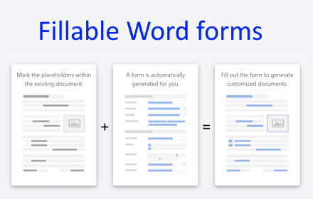 Create fillable forms for Word documents small promo image