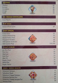 Sam's Cafe menu 3