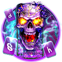 Download Burning Purple Skull Keyboard Theme Install Latest APK downloader