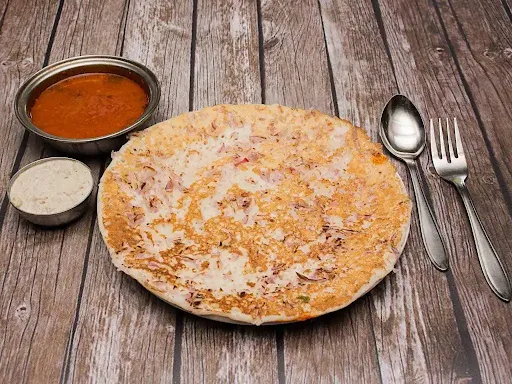 Onion Uttapam (served With Hot Sambar And 2 Type Of Chutney )