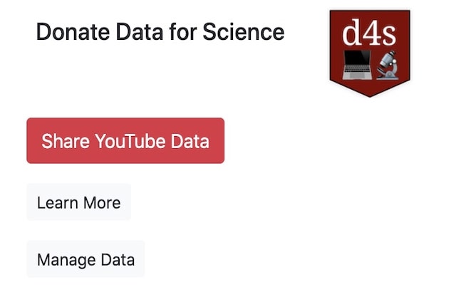 Donate Data for Science chrome extension