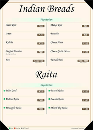 Indiana Water's menu 1