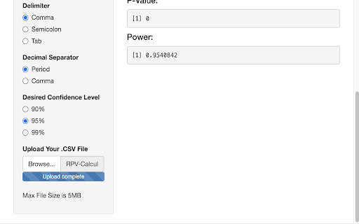 Blast A/B Test Stat Significance Calculator