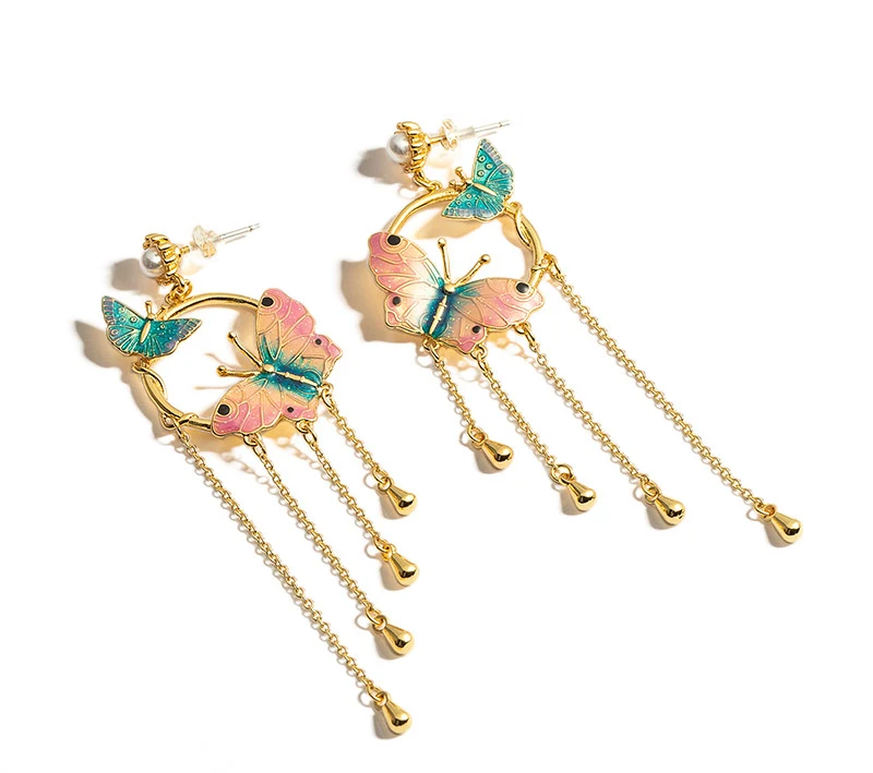 Title 2, Boucles doreilles Tide Papillon Gland Femme Te...