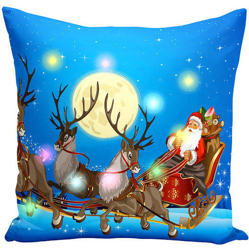 Title 1, Short Plush Lantern Christmas Printed Pillowcas...