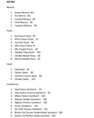 Pasta Wraps & Salad menu 1