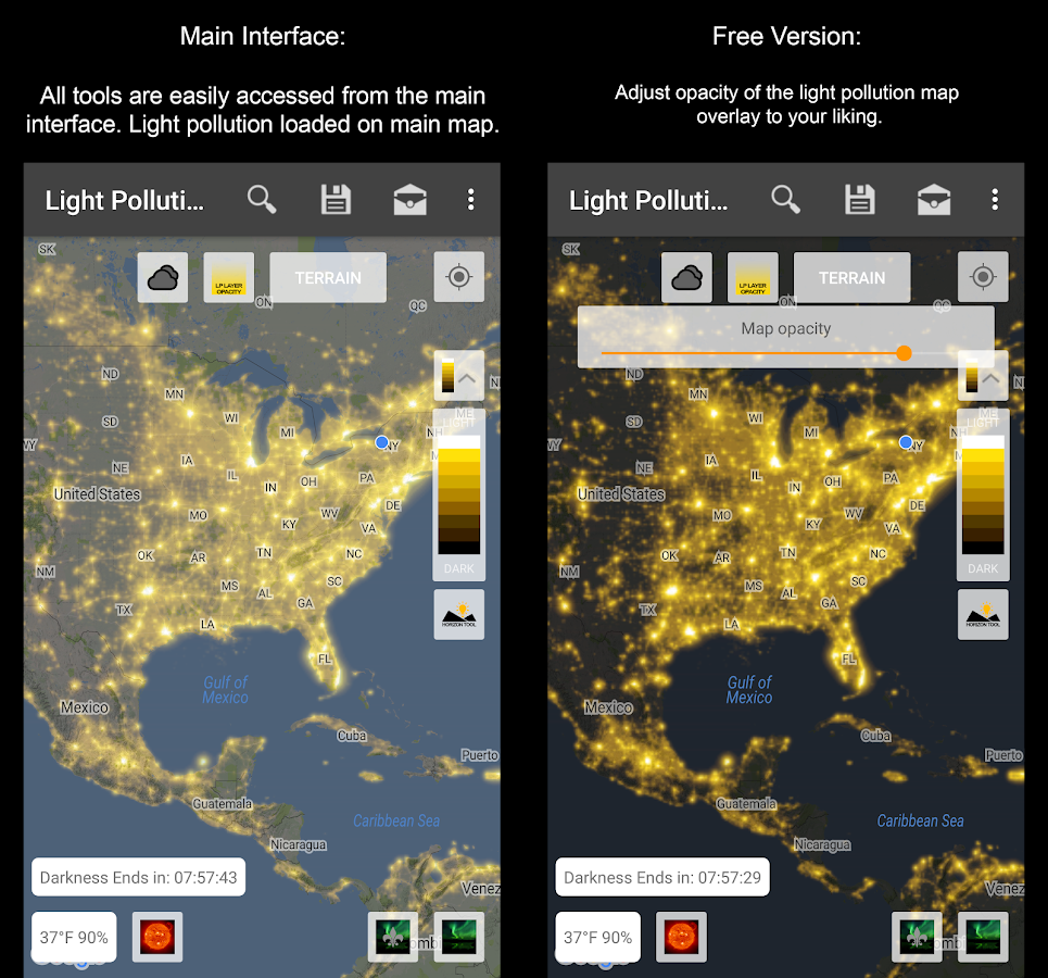 Light Pollution Map - Dark Sky – Android-apps på Google Play