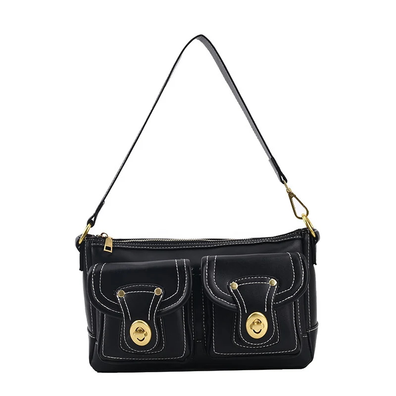 Sac à bandoulière femme tendance, sacoche épaule élégante et pratique, parfait pour le quotidien et les sorties, pour un look chic et décontracté.