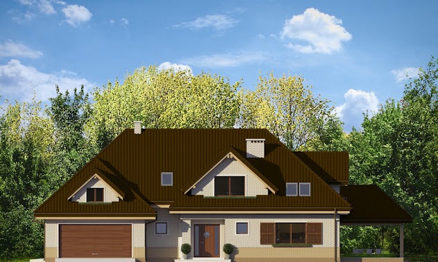 Elewacja nr 1 projektu domu Joanna 2