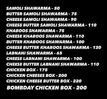 Alsha-E-Mira Chicken Shawarma menu 