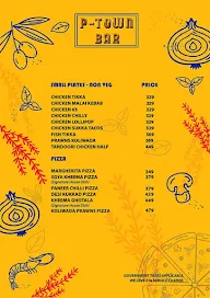 P-Town Bar menu 4