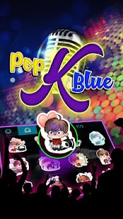 Pop K Blue Theme&Emoji Keyboard - náhled