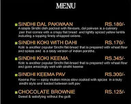 Sindh Jo Swad menu 1