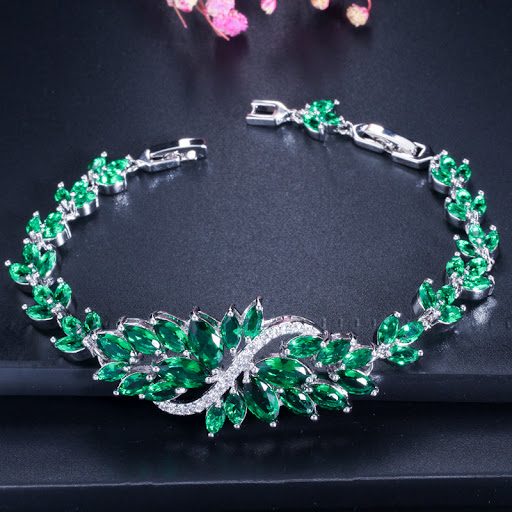Title 3, Womens Bingling Flower Zircon Bracelet Jewelry...