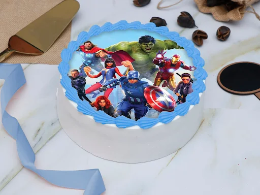 Ms Marvel & Team Photo Cake
