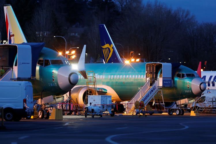 Unpainted Boeing 737 Max aircraft sit on the tarmac at the Renton Municipal Airport in Renton, Washington, U.S. December 16, 2019.