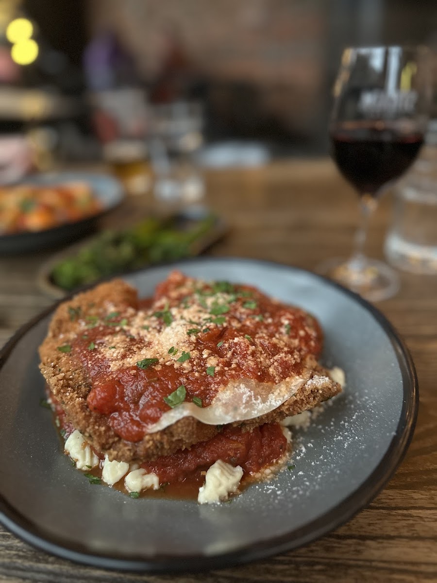 GF Chicken Parm with housemade GF gnocci