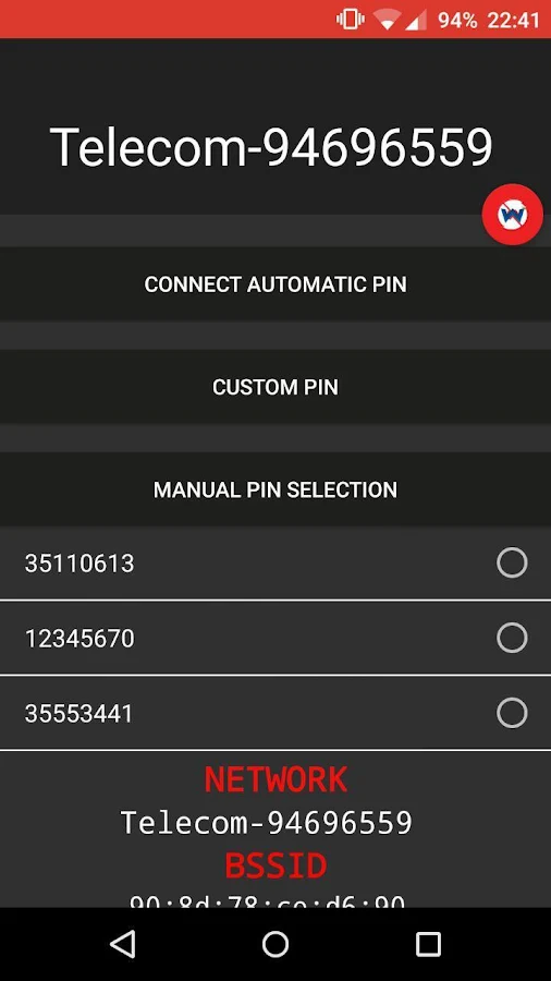    WIFI WPS WPA TESTER- screenshot  