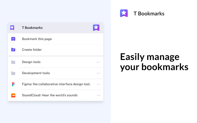 T Bookmarks chrome extension