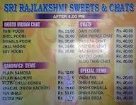 Sri Rajalakshmi Sweets menu 1