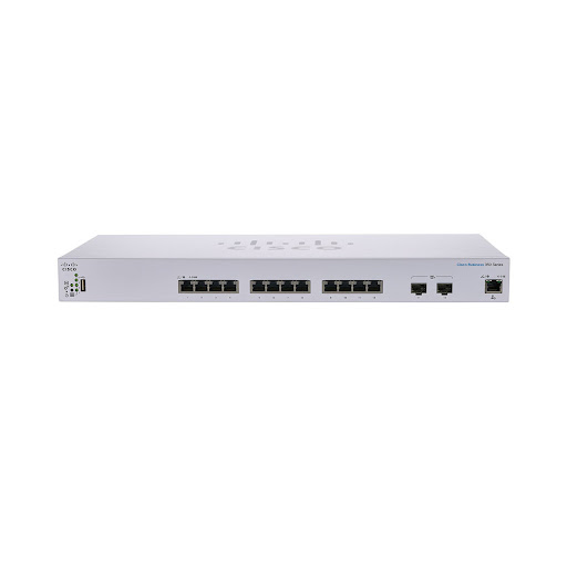 Thiết bị mạng/ Switch Cisco CBS350 Managed 12-port 10GE, 2x10G SFP+ Shared - CBS350-12XT-EU