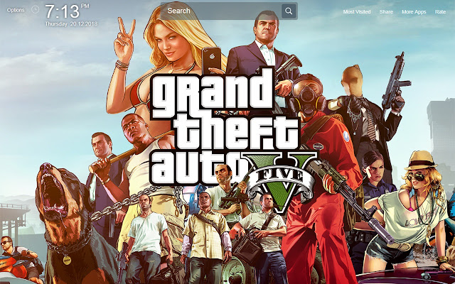 GTA V Wallpapers Theme New Tab