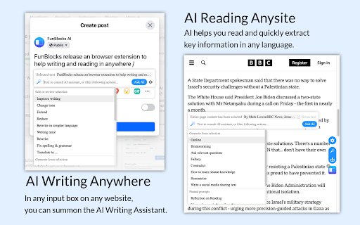 FunBlocks AI - Your Ultimate Writing and Reading Copilot