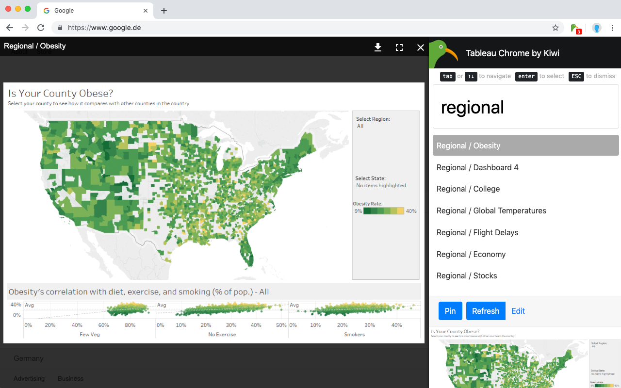 Tableau Chrome Extension Preview image 2