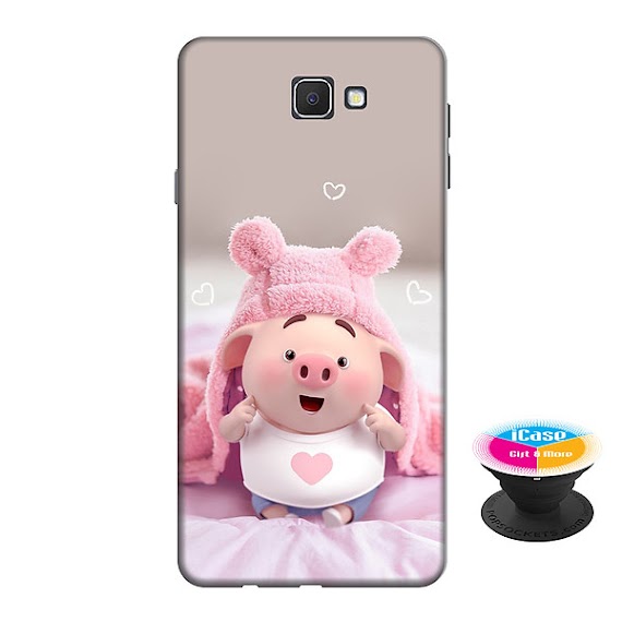 Ốp lưng nhựa dẻo dành cho Samsung J7 Prime in hình Heo Con Tạo Mẫu - Tặng Popsocket in logo iCase - Hàng Chính Hãng