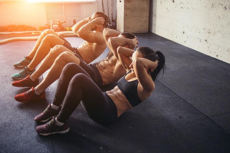 teaching fitness class at home