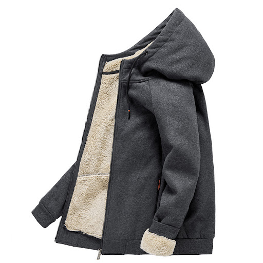 Title 6, Mens New Hooded Plus Size Velvet Lined Zipper ...