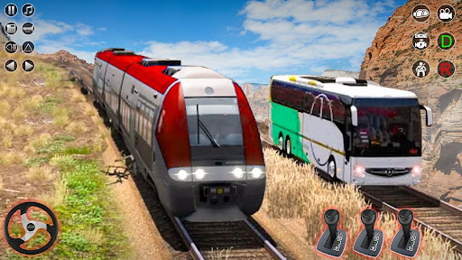 Screenshot Train Racing 3d- Bus Vs Train