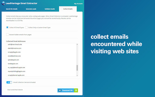 LeadVantage - Find, validate & collect emails