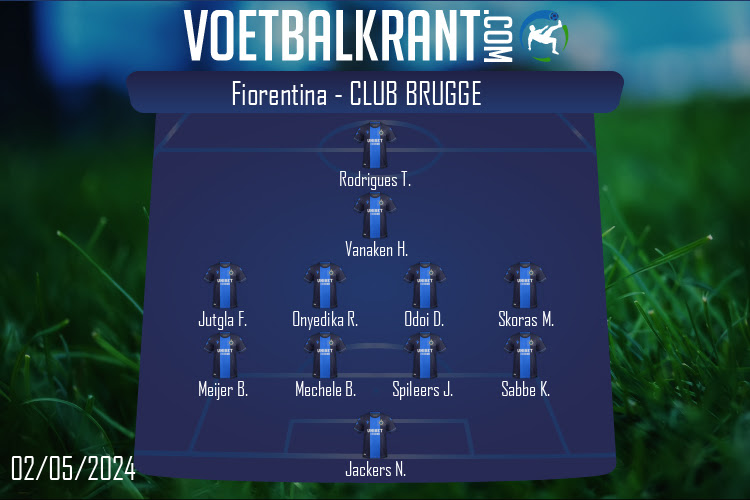 Opstelling Club Brugge | Fiorentina - Club Brugge (02/05/2024)