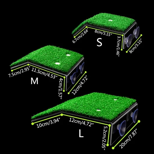 Fish for Tank Suction Cup Tortoise Climbing Platform Grass Ladder Aquariums for Turtle Ramp Ladder Resting