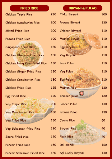 Cafe Lucky menu 