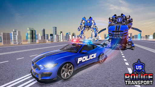 US Police Robot Transform - Police Plane Transport screenshots 15