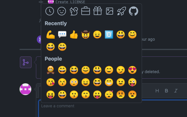 GitHub Emoji Extension Preview image 5